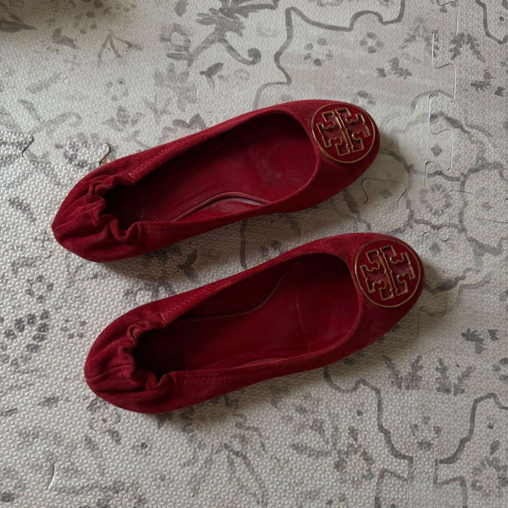 Tory Burch Red Ballet Flats